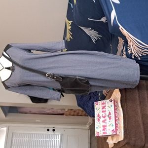 Route 66 Black and White Striped Midi Dress